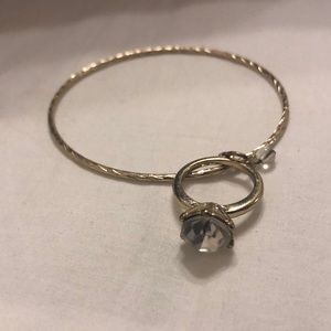 Betsey Johnson Diamond Ring Bangle